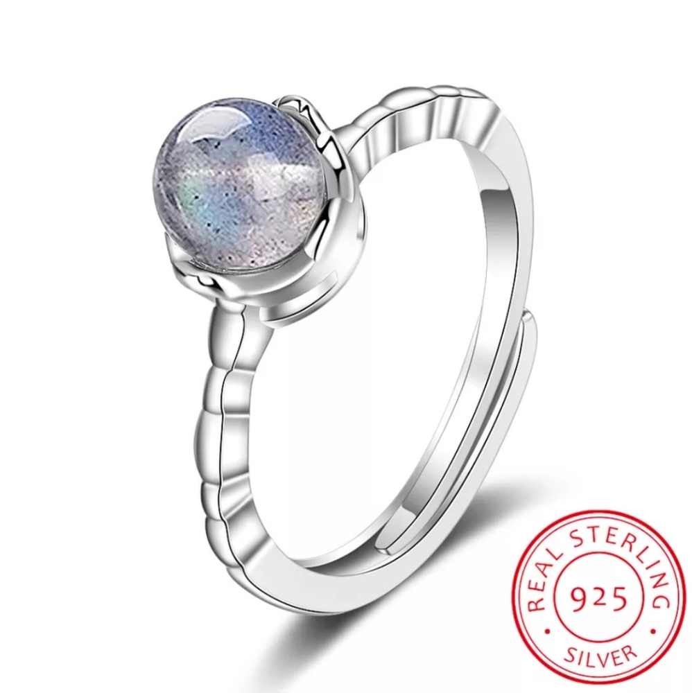 925 Sterling Silver Moonstone Adjustable - Picture 5 of 8